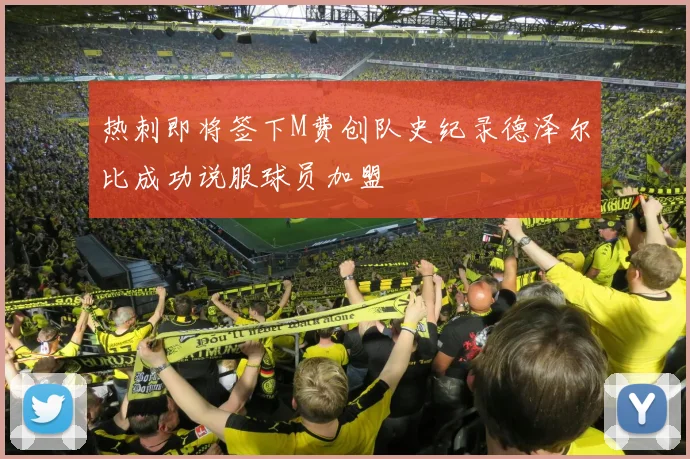 热刺即将签下M费创队史纪录德泽尔比成功说服球员加盟
